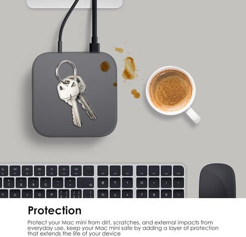 Silicone Protective Cover for Mac Mini 2024 - Drop, Scratch, Shock & Dust Proof - Clear Black in Saudi Arabia