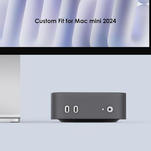 Silicone Protective Cover for Mac Mini 2024 - Drop, Scratch, Shock & Dust Proof - Clear Black in Saudi Arabia