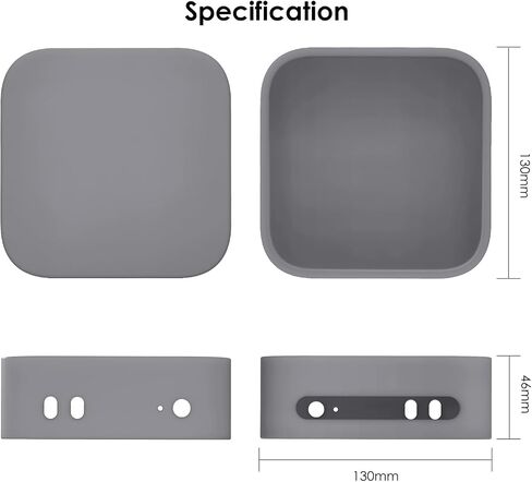 Silicone Protective Cover for Mac Mini 2024 - Drop, Scratch, Shock & Dust Proof - Clear Black in Saudi Arabia