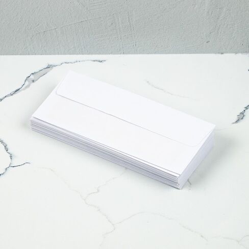 LUXPaper A8 Foil Lined Invitation Envelopes | Peel & Press | 5 1/2" x 8 1/8" | White w/Silver LUX Lining | 60lb. Text | 50 Qty in Saudi Arabia
