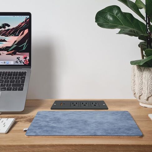 قطاع طاقة مجوف للمؤتمرات مع 3 منافذ USB 1875 وات/12 أمبير ومنفذين USB 2.1 أمبير وسلك طاقة 10 قدم أسود in Kuwait