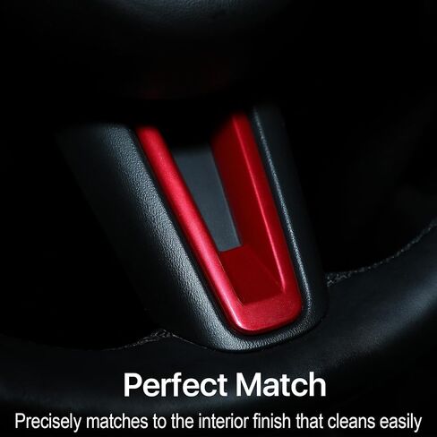Red Steering Wheel Trims Fit for Mazda 3 CX30 CX50 2020 2021 2022 2023 2024 2025 2026 Decorative Cover Trim Accessories in Saudi Arabia