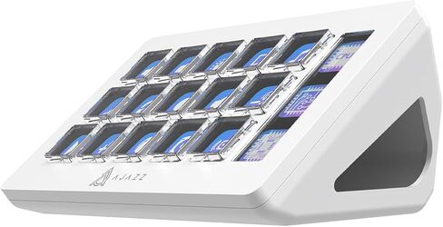 EPOMAKER Ajazz AKP153 –15 Customizable LCD Macro Keys and 1 LCD Screen Studio Controller, Useful for Video Editing, Music Production, Gaming and Live Streaming in YouTube/Twitch/OBS (White) in Saudi Arabia