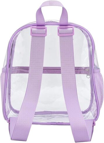 Clear Backpack Stadium Approved 12×12×6 Clear Mini Backpack Small Transparent Backpack for Concert, Beach, Work, Travel & Sporting（Light purple） in Kuwait