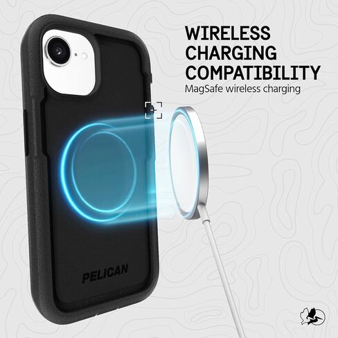 Pelican Voyager iPhone 16e (2025) / 15/14 / 13 Phone Case [Compatible with MagSafe] with 18ft Military-Grade Drop Protection - Heavy Duty Cover with Belt Clip Holster for iPhone 16e (2025) - Black in Saudi Arabia