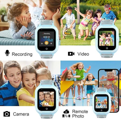 Wonlex 4G Smart Watch for Kids Call and Text Boys Girls 4-12 Baby Watches with SIM Card GPS Tracker Touch Screen Kids Phone Watch Voice Video Calling Messaging (Blue) in Kuwait