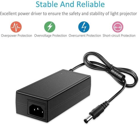 JOYLIT 24V 3A Power Supply 72W, 110-240V 50/60Hz AC to DC 24 Volt 3Amp Adapter with 5.5 X 2.1mm US Plug Cord for LED Strip Light, 3D Printer,Ride On Toys in Saudi Arabia