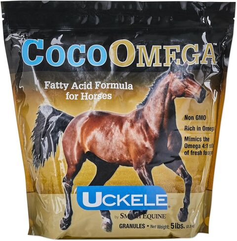 Uckele CocoOmega Granular Horse Supplement - Fatty Acid Formula for Horses - Equine Vitamin & Mineral Supplement - Non-GMO - Soy Free - 5 Pound (lb) in Saudi Arabia