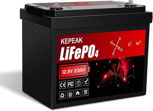 بطارية Kepeak 12V 20ah LifePo4 ، بطارية ليثيوم قابلة للشحن 20 أ مع BMS ، وكثافة طاقة أعلى 256WH تصل إلى 4000 دورة ، مثالية لمحرك التصداري ، بوكب ، الدراجات البخارية في الهواء الطلق ، في الهواء الطلق in Saudi Arabia