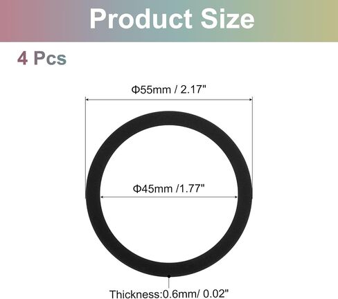 uxcell 4Pcs Magnetic Adapter Ring, Universal Magnetic Wireless Charger Conversion Kit Sparkle Magnetic Metal Ring Adhesive Sticker Ring for Phone Case, Gold in Saudi Arabia