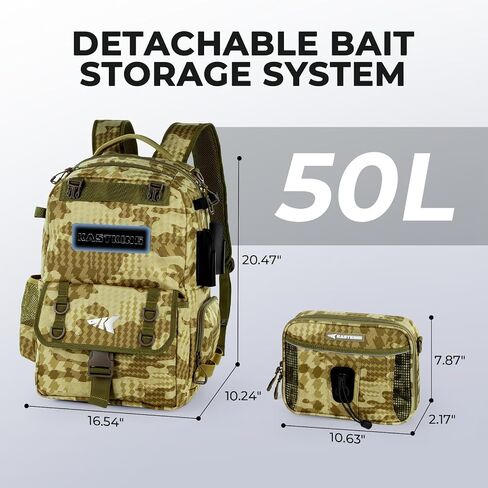 KastKing BaitSpace 50L Fishing Tackle Backpack and HyperSeal Waterproof Tackle Box in Saudi Arabia