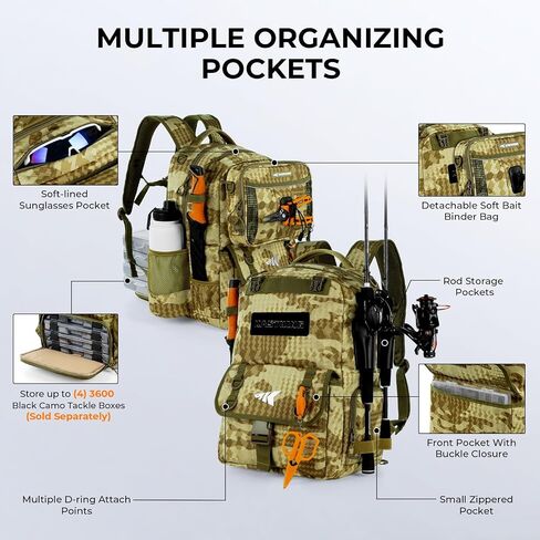 KastKing BaitSpace 50L Fishing Tackle Backpack and HyperSeal Waterproof Tackle Box in Saudi Arabia