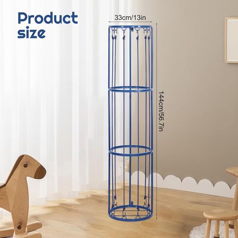 Metal Stuffed Animal Zoo Storage Holder Standing, Simple Installation, Durable Black Soft Toy Storage Organizer Shelves Basket, Suitable for Bedroom Nursery Play Room Decor in Saudi Arabia