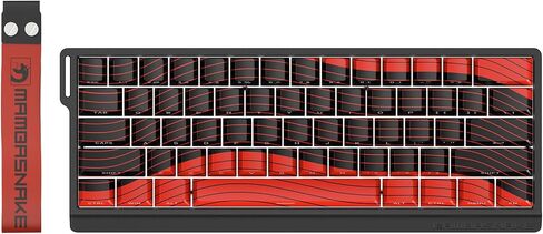 X60 HE 60% Rapid Trigger Wireless Gaming Keyboard,Hall Effect Magnetic Switches,Adjustable Actuation,0.1ms Ultra-Low Latency, 8KHz Polling Rate,3-Mode RGB,PBT Keycaps for Win/Mac-Black&Red in Kuwait