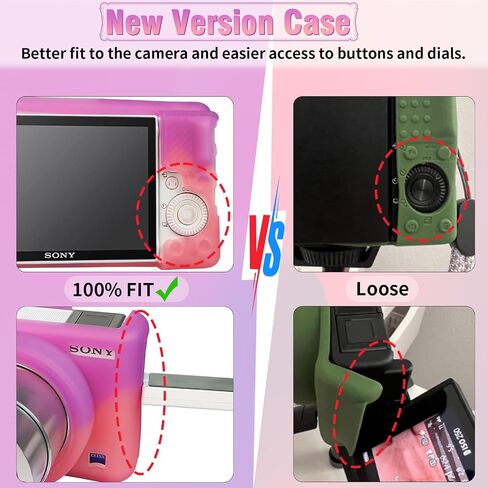علبة الكاميرا لـ Sony ZV-1 و ZV1 Case Cover Cover Camera Camera Sleeve Case Body Skin Case مع غطاء عدسة قابلة للإزالة للكاميرا الرقمية Sony ZV1 والرمادي in Kuwait