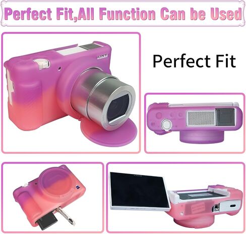 علبة الكاميرا لـ Sony ZV-1 و ZV1 Case Cover Cover Camera Camera Sleeve Case Body Skin Case مع غطاء عدسة قابلة للإزالة للكاميرا الرقمية Sony ZV1 والرمادي in Kuwait