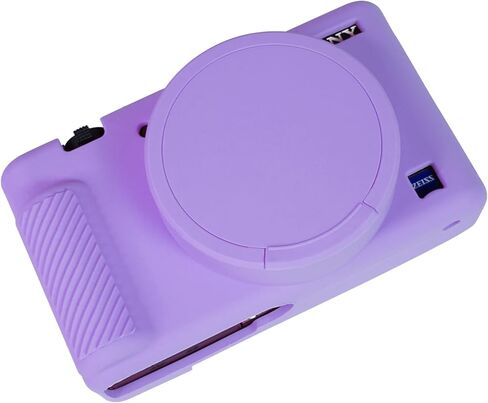 علبة الكاميرا لـ Sony ZV-1 و ZV1 Case Cover Cover Camera Camera Sleeve Case Body Skin Case مع غطاء عدسة قابلة للإزالة للكاميرا الرقمية Sony ZV1 والرمادي in Kuwait