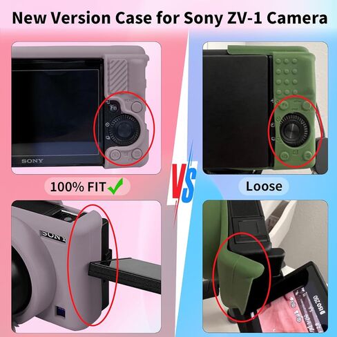 Easy Hood Camera Case Protective Cover for Sony ZV-1/ZV1 Camera,Black | With Removable Lens Cover,Soft Silicone,Anti-Scratch,Dustproof,Shockproof,Slim Fit,Lightweight,Enhanced Grip in Saudi Arabia