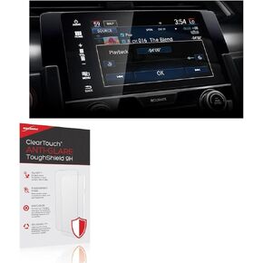 BoxWave Screen Protector Compatible with Honda 2017 Civic Display (7 in) - ClearTouch Anti-Glare ToughShield 9H (2-Pack), Anti-Glare 9H Tough Flexible Film Screen Protector