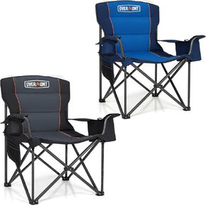 Overmont Oversized Folding Camping Chair Black Oversized Folding Camping Chair Blue Combo