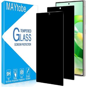 MAYtobe [2-Pack Privacy Screen Protector Designed for Samsung Galaxy S25 Ultra Tempered Glass,Support Fingerprint Unlocking, No Bubbles, Anti Scratch, Easy to Install