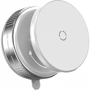 360°Rotatable Vacuum Magnetic Phone Holder，No Noise & No Charging， Magnetic Phone Holder for Car/Gym/Mirror/Bathroom/Smooth Surface, Suction Cup Phone Mount Compatible Magsafe iPhone/Android