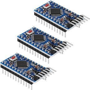 3pcs Pro Mini ATMEGA328P 5V 16MHz Development Board Microcontroller Compatible with Arduino IDE (Pre-Soldered)