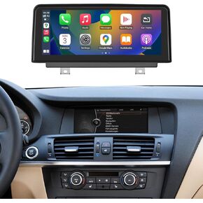 NINETOM 12.3 inch Touchscreen Wireless CarPlay Android Auto Multimedia Car Radio Receiver Compatible with BMW X3 X4 Series with CIC System, F25 / F26 (2011-2012)