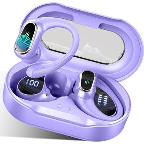 Wireless Earbuds, Bluetooth 5.4 Headphones Sport, Bluetooth Earbuds with ENC Noise Canceling Mic, 50H Stereo Wireless Headphones IP7 Waterproof with Earhooks for Running/Workout