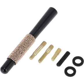 1 Set Universal Car Signal Antenna 4.72" Bling Rhinestone Polished Finish Antenna for Decoration Aluminum Alloy Material Champagne