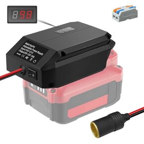 18V to12V Step Down Converter for Craftsman 20V Battery, Power Connector for Car Appliances,DIY Charger Buck Converter Power Station,Cigarette Lighter Adapter Buck Adapter for Car Refrigerator