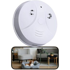 كاميرا دخان الكاميرا المخفية دخان WIFI مع الكشف عن الرؤية الليلية/الحركة ، والتحكم عن بُعد والتحكم في التطبيق للمنزل/المكتب/مراقبة المراقبة.