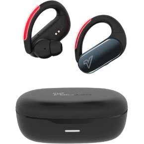 VOKALEN Reflex Pro - Wireless Sport Earbuds with Ear Hooks, Active Noise Cancellation, up to 50H of Battery Life, IP68 Dust and Waterproof, Touch Control, Secure Fit for Sports (Black)