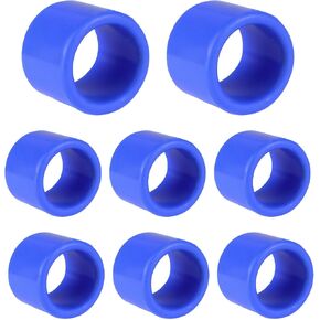 8 Pcs Orange/Blue/Black Silicone Fishing Rod Holder Tube Cap Kit Fit for Fishing Rod Pole Rest Rack Insert Protectors Fishing Cart Accessories