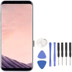 استبدال الشاشة لـ Galaxy S8 Plus ، لـ Galaxy S8 Plus 6.2 بوصة ، ل G955U SM G955U G955F G955A ، أجزاء إصلاح رقمي لمسة للهاتف مع أدوات الإطار (الذهب)