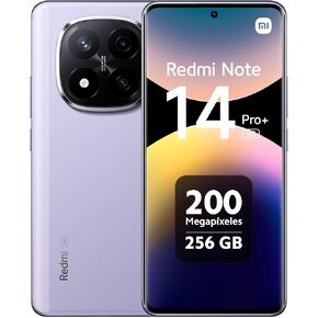 Xiaomi Redmi Note 14 Pro+ Plus 5G + 4G LTE (for Tmobile Mint Tello & Global) (256GB + 8GB) NFC 6.67" 120Hz 200MP Pro AI Camera Model 24115RA8EG Unlocked Dual Sim (Lavender Purple)