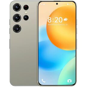 Unlocked Cell Phone C24Ultra, Android 14, 12+512GB Smartphone,48+108MP Camera,Long Battery Life 6800mAh, Dual SIM, 6.7“ HD Screen Phone,Face ID/Fingerprint Lock/GPS/5G Titanium Grey