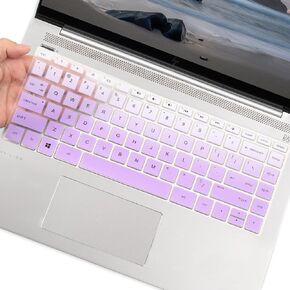Keyboard Cover for HP Laptop 14-bf/cf/df 14-dk 14-dq 14-fq 14z-fq000 14t-dq300 14t-dq500 14t-dq200 14-fq200 14-dq0052dx 14-fq 14-dk0002dx 14m-dh003dx, HP Pavilion X360 14m-dh/ba/cd (Gradint Purple) in Kuwait
