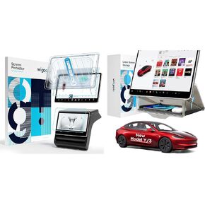 Wigoo Tesla New Model Y Juniper/Model 3 Screen Protector & Under Screen Storage