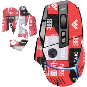 Mouse Grip Tape Full Coverage for Logitech G502 X/G502 X Plus Gaming Mouse, Mouse Anti Slip Grip Tape,Self-Adhesive PreCut Sweat-Resistant Professional Mice Upgrade Kit(Red)