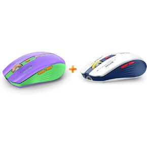 Bluetooth Wireless Mouse - (BT1/BT2+USB) Tri-Mode High Performance, Rechargeable, Multi-Device Compatibility for PC/Laptop/Computer/MacBook/iPad Air Pro