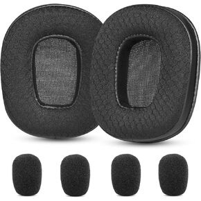 TaiZiChangQin Earpads Replacement Compatible with VXI BlueParrott B350-XT B350XT B350 XT (204260) Noise Cancelling Bluetooth Headphones Ear Pads Cushions Mesh Fabric High-Density Foam Black