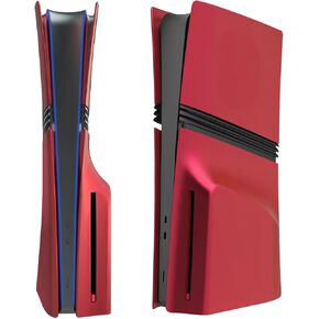 Faceplate Side Face Panel Shell Replacement Cover for PS5 Pro Digital Edition/Disc Drive Version Red (Disc Version)