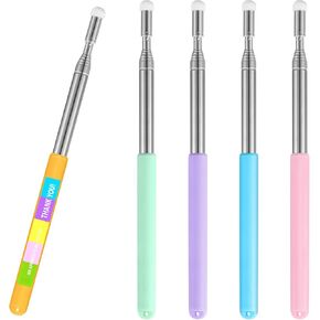 5 Sets Teacher Appreciation Gifts Telescopic Teachers Pointer with Thank You Sticker Extendable Telescopic Retractable Pointer Handheld Presenter for Classroom Office Whiteboard Use