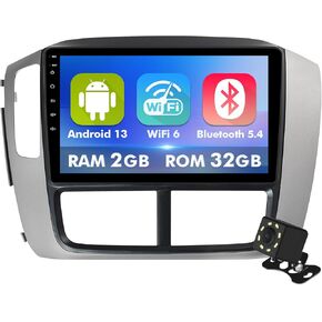 10.1 Inch IPS Touchscreen Android 13 Car Stereo for Honda Pilot 2006-2008 with Wireless CarPlay & Android Auto 2+32GB Car Radio, Support GPS, WiFi 6, Bluetooth,5.4, FM, Backup Camera, SWC, Dual USB