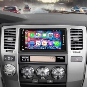 4G+64G Car Radio for Toyota 4Runner 2003-2009, for Tundra 2003-2006, for Sequoia 2003-2007,Support Carplay& Android Auto, Bluetooth&Voice Control, Back-up Camera& Steering Wheel Control,GPS,FM Radio