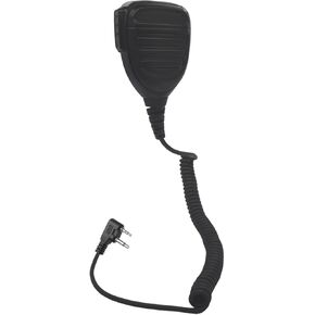 Shoulder Mic with 3.5mm Listen Earpiece Walkie Talkie Lapel Microphone Hands Free Speaker Mike for Midland 2 Pin Radio GXT LXT GMRS AVPH10 (Black)