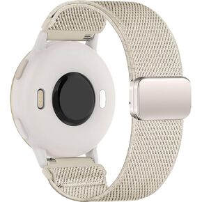20mm Magnetic Stretchy Nylon Solo Loop Compatible with Garmin Vivoactive 5/Vivoactive 3 Watch Bands, Elastic Sport Strap Replacement for Venu Sq 2/Venu Sq/Venu/Forerunner 55/165/245/645