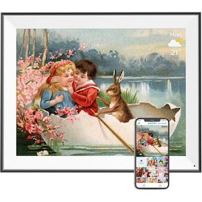 Digital Picture Frame Large-Digital-Photo-Frame - 16.2" Dual-WiFi Digital Frame, IPS Touch Screen, Wall Mounted, Full Function, Share Photo Video via App Email, Free Cloud Storage, Gift for Mom Dad