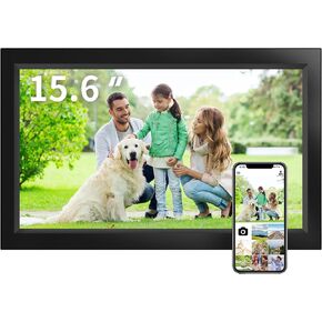 Veidoo 15.6 inch Large WiFi Digital Picture Frame with 1920 * 1080 IPS Touch Screen, Built in 32GB Memory, Auto-Rotate&Wall-Mounted, Digital Frame Share Photos and Videos via Free Frameo App